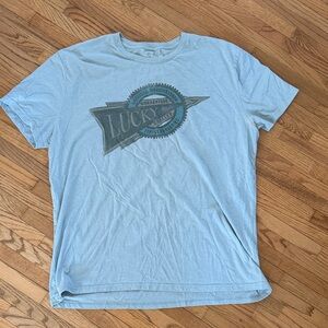 Lucky Brand Sky Blue Graphic Tee